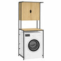 Meuble de Rangement pour Machine à Laver avec Placard Design Industriel