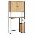 Meuble WC 3 en 1 avec armoires de rangement design industriel