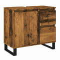 Meuble sous-lavabo de salle de bain en bois recyclé 65x33x60 cm