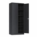 Armoire métallique de bureau avec étagères réglables, meuble de rangement industriel