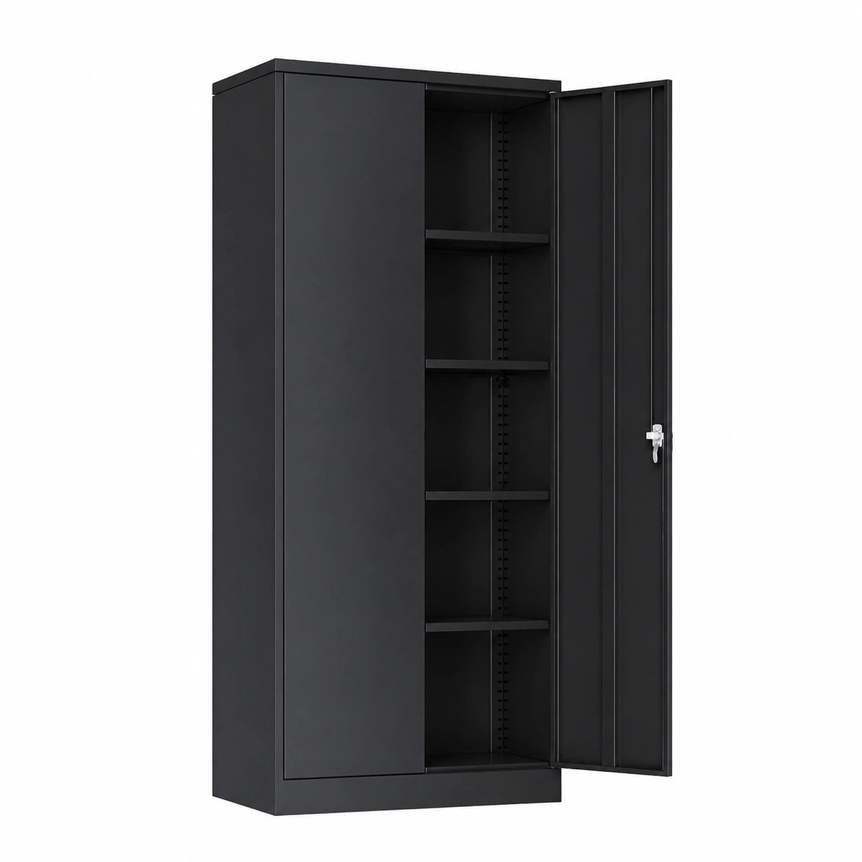 Armoire métallique de bureau avec étagères réglables, meuble de rangement industriel