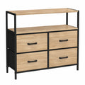 Commode 4 tiroirs en tissu 80 cm design industriel