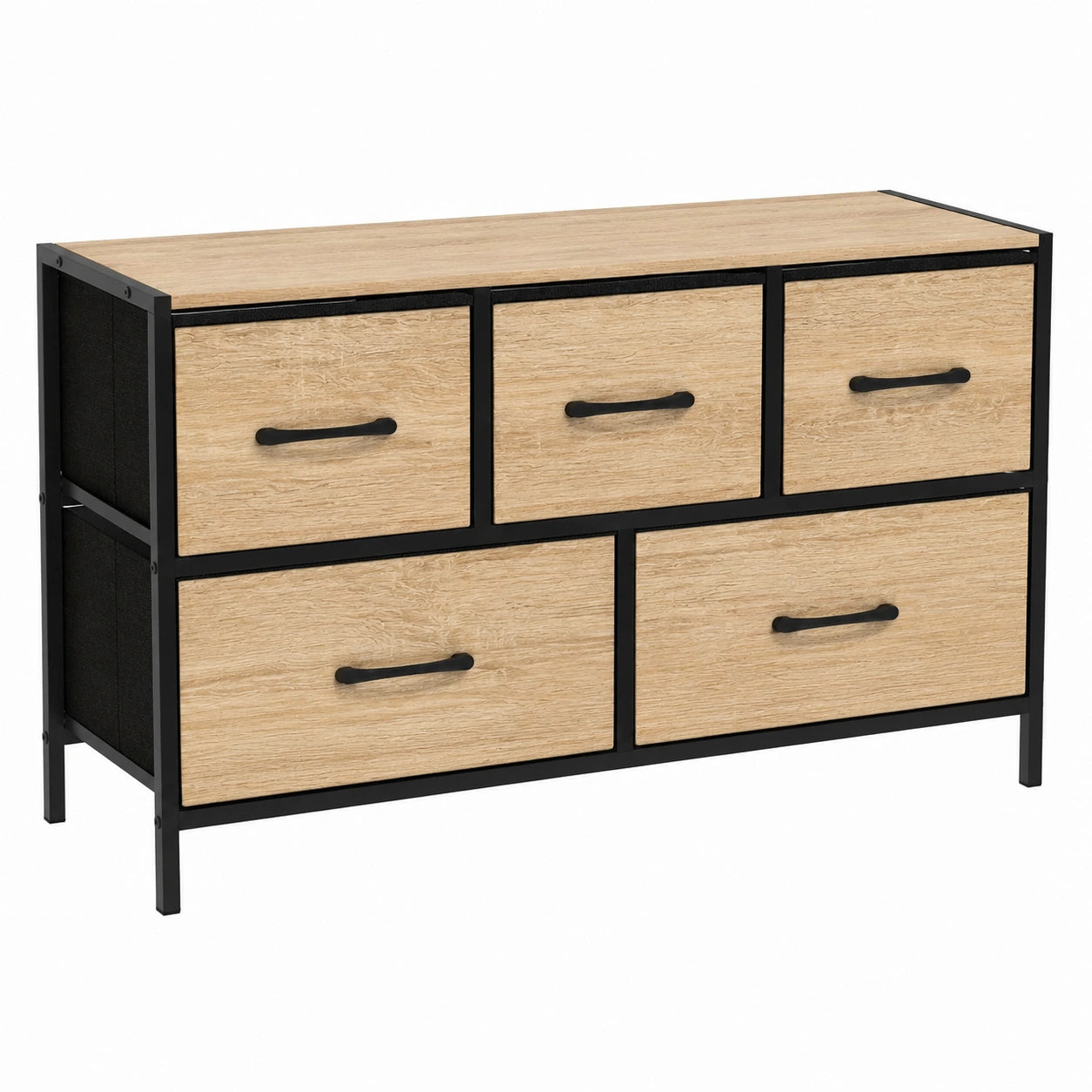 Commode à 5 tiroirs en tissu pour rangement industriel moderne