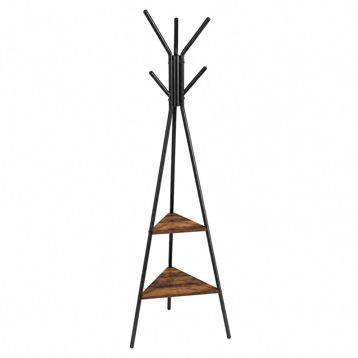 Portemanteau d'entrée industriel avec étagères pour vêtements et accessoires