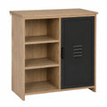 Buffet Industriel en Bois avec Rangement et Porte Métal