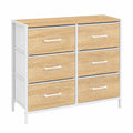 Commode à 6 tiroirs en tissu avec design industriel