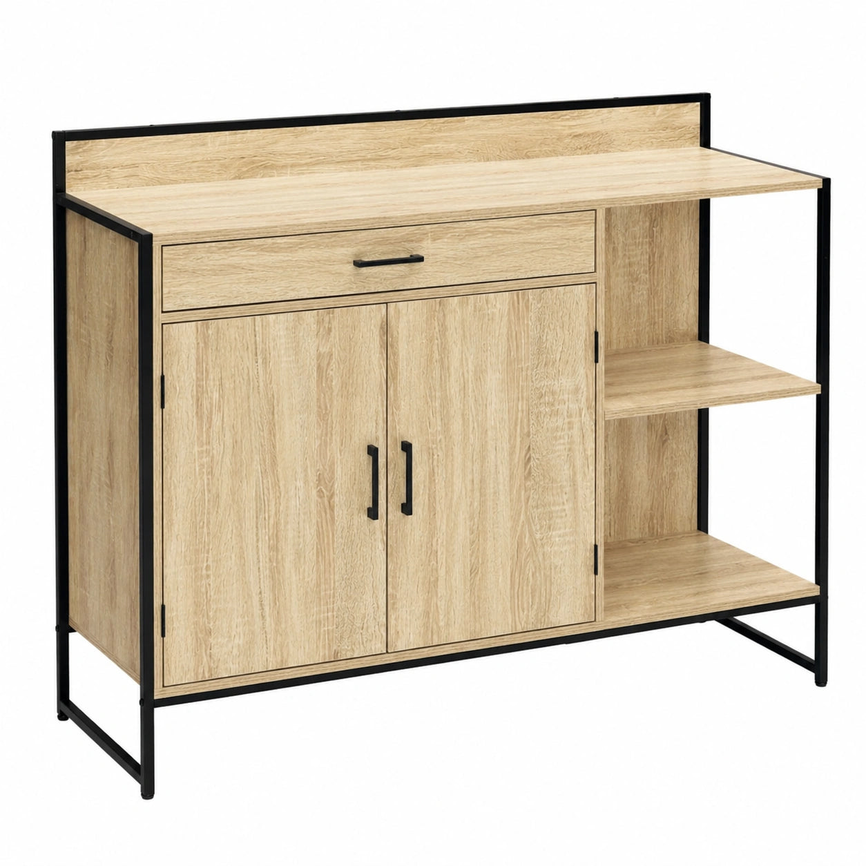 Buffet de Cuisine Industriel 120 CM avec Tiroir et Portes