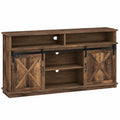 Buffet de Cuisine Industriel avec Portes Coulissantes et Étagère Ajustable